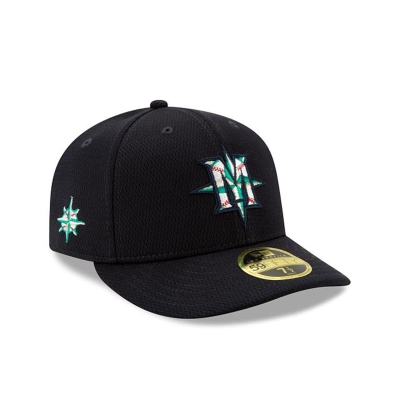 Blue Seattle Mariners Hat - New Era MLB 2021 Spring Training Low Profile 59FIFTY Fitted Caps USA1842367